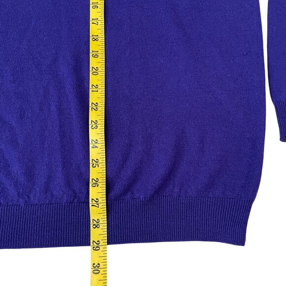 Club Room Merino Wool Sweater Men's Size 2XL Purple V-Neck Pullover - Picture 4 of 5